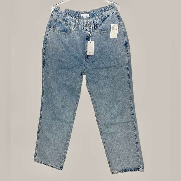 Good American Good 90’s Duster, High-Rise, Crop, Relaxed Fit, 5-Pocket Jeans, 12 - Picture 6 of 13